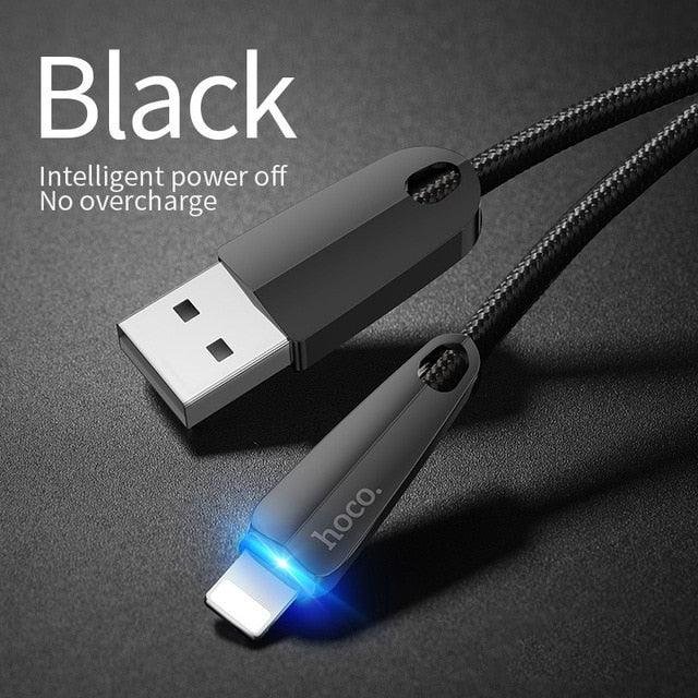 Great Usb cable for iPhone cable X 11 Pro Max 8 7 6 ipad mini smart power off LED fast charging cables phone charger (RS7)(F50)