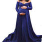 Long Tail Maternity Dresses Photography Props V-Neck Maxi Gown Cotton Dress Pregnant Women Pregnancy Autumn Photo Shoot Clothes (Z6)(1Z1)(2Z1)(3Z1)(7Z1) - Deals DejaVu