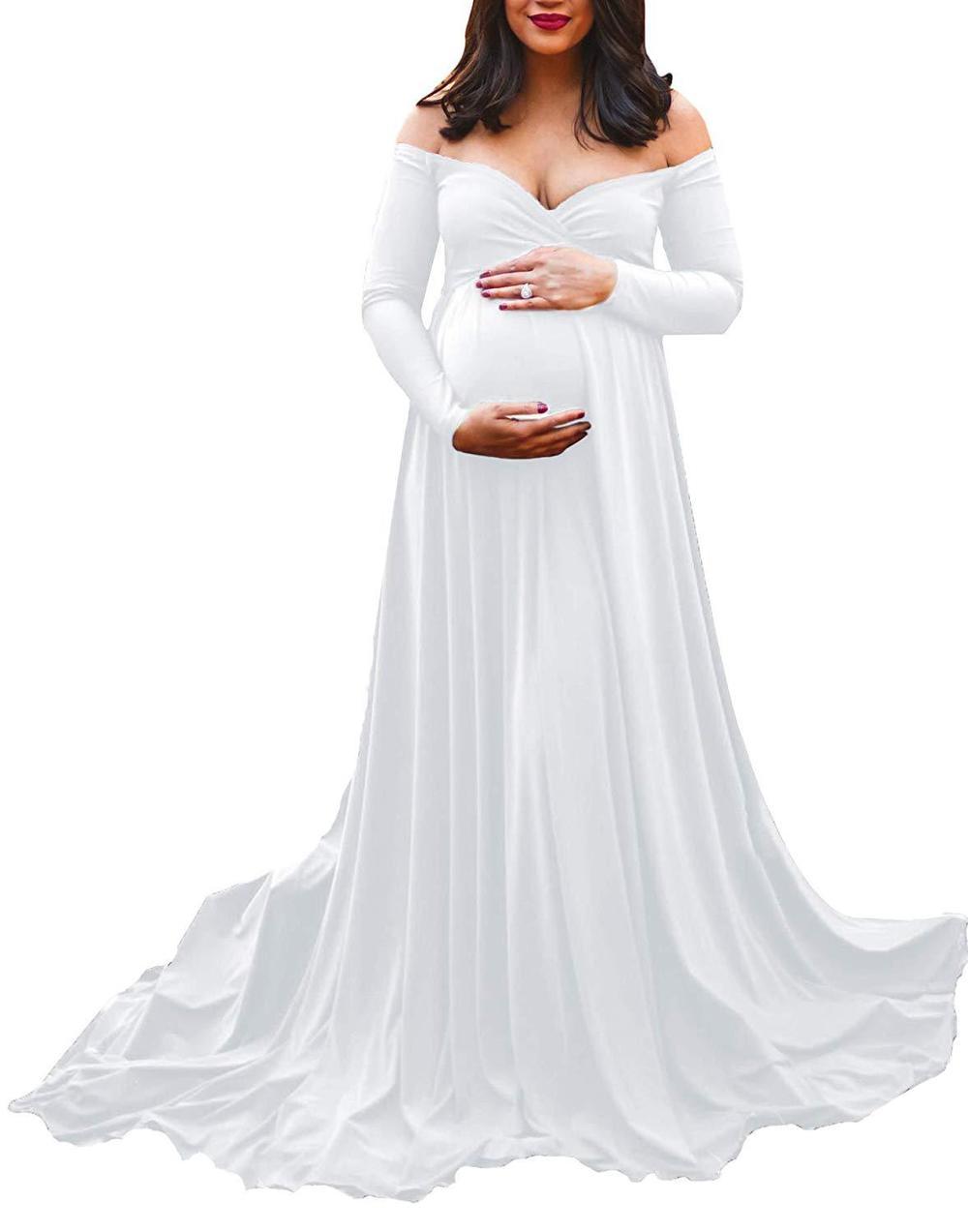 Women 2019 Maternity Dresses For Photo Shoot Long Maxi Dress Maternity Photography Props Cotton Pregnancy Dress Maternity Grown