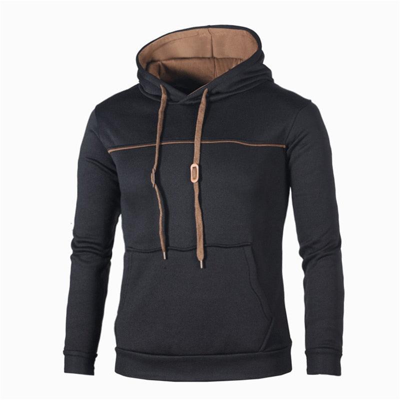 Classic Autumn New Arrival Sportswear Men Sweatshirt - Striped Color Hip-Hop Male Casual Hooded Pullover Hoodie Coat (TM5)(CC1)(1U100)