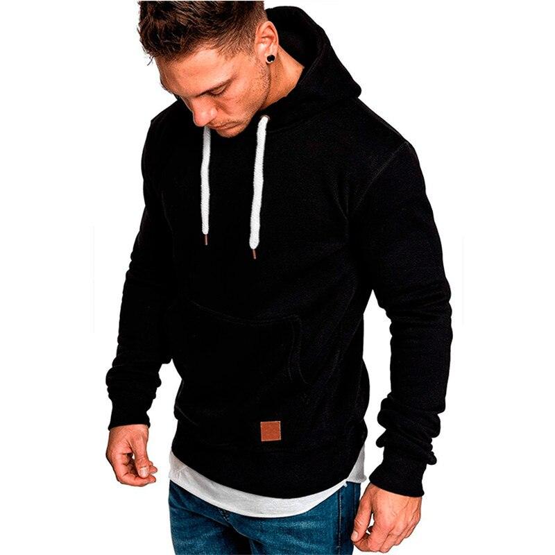 New Fashion Brand Mens Hoodies Spring Autumn Male Casual Hoodies Sweatshirts - Men's Solid Color Hoodies Sweatshirt Top (TM5)(CC1)(1U100)