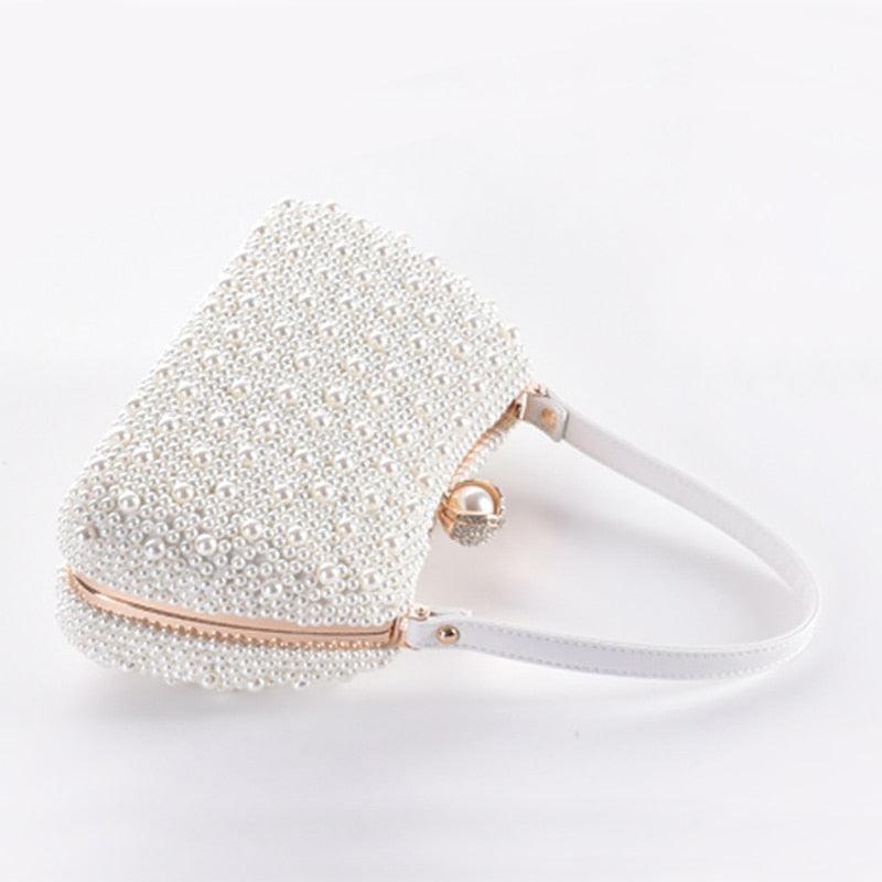 New Handbag Pearl Day Clutch Luxury Women Wedding Chain Crossbody Shoulder Bag - Small Hand Purse Crystal Evening Party Bags (WH1)(WH6)(1U43) - Deals DejaVu