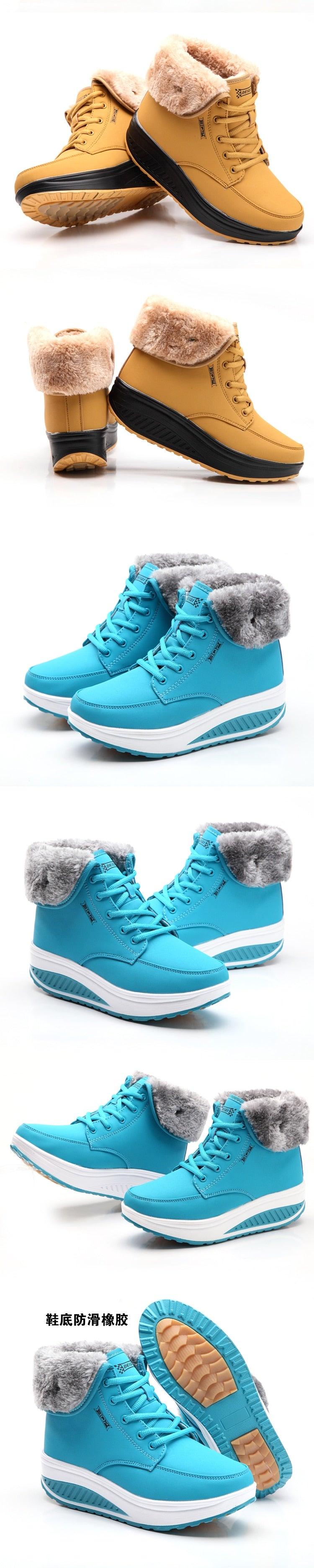 High Quality Waterproof Winter Women Boots - Warm Plush Snow Boots - Outdoor Non-slip Sneakers Fur Platform Ankle Boots (BB2)(CD)(WO4)(BB5)(F38)(3U38) - Deals DejaVu