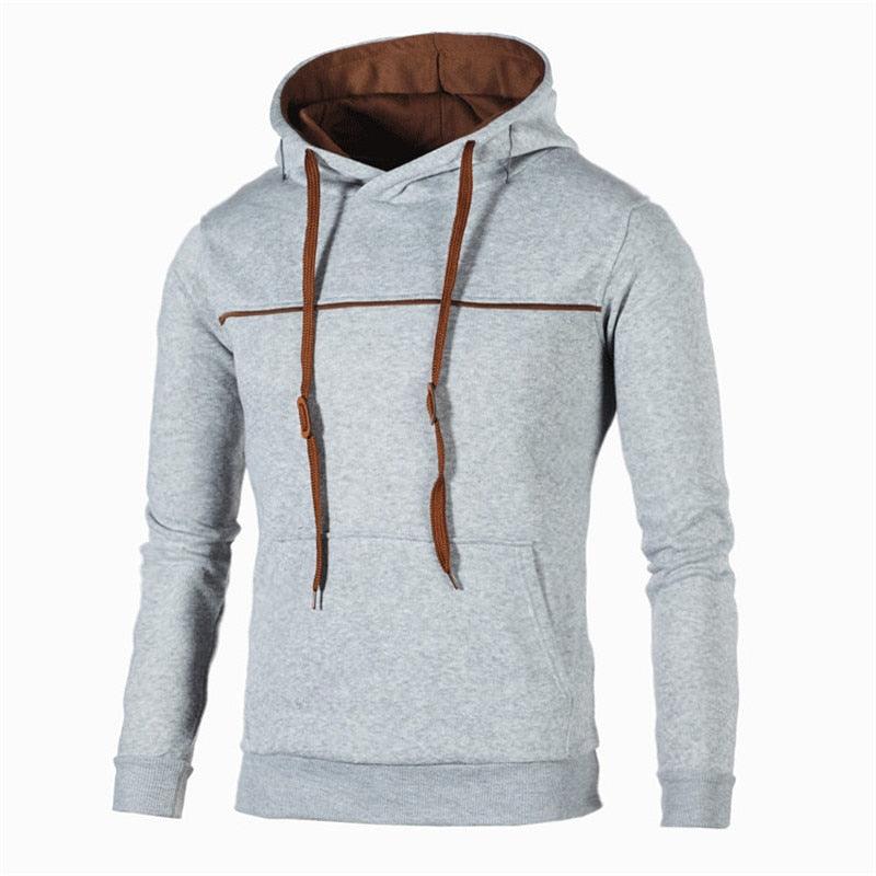 Classic Autumn New Arrival Sportswear Men Sweatshirt - Striped Color Hip-Hop Male Casual Hooded Pullover Hoodie Coat (TM5)(CC1)(1U100)