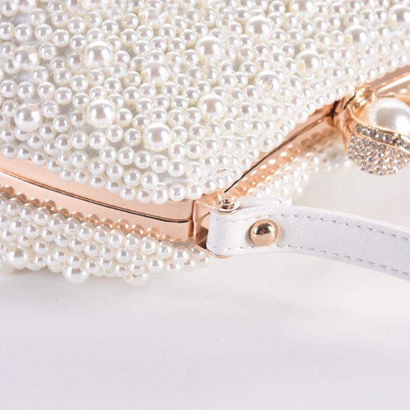 New Handbag Pearl Day Clutch Luxury Women Wedding Chain Crossbody Shoulder Bag - Small Hand Purse Crystal Evening Party Bags (WH1)(WH6)(1U43) - Deals DejaVu