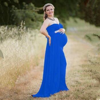 Maternity Shawl Trailing Dress - Pregnancy Baby Shower Photography Prop Sexy Sleeveless Strapless Party Evening Maxi Gown (Z6)(1Z1)(2Z1)(3Z1)(7Z1) - Deals DejaVu