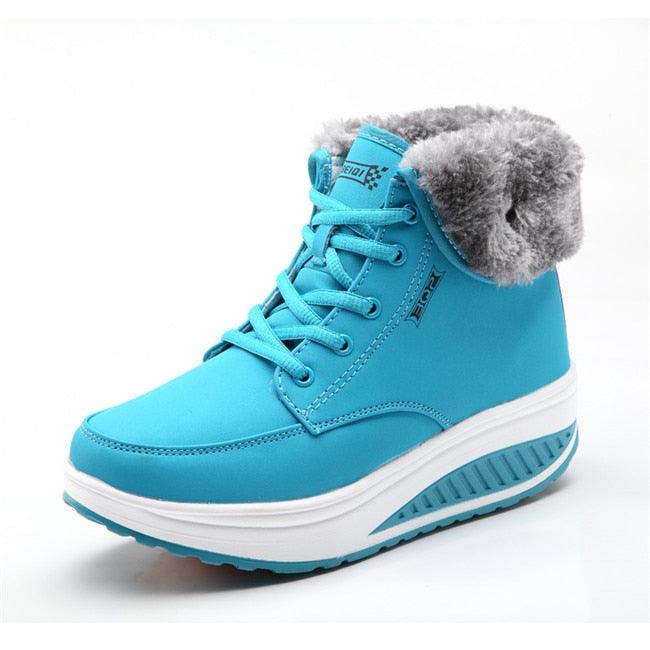 High Quality Waterproof Winter Women Boots - Warm Plush Snow Boots - Outdoor Non-slip Sneakers Fur Platform Ankle Boots (BB2)(CD)(WO4)(BB5)(F38)(3U38) - Deals DejaVu