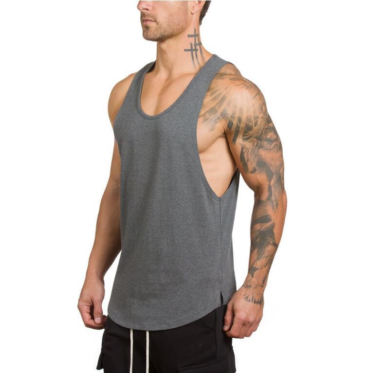 Top Brand gyms clothing - Men Bodybuilding and Fitness Stringer Tank Top Vest sportswear Undershirt -Muscle workout Singlets (TM7)(1U101)(1U100)