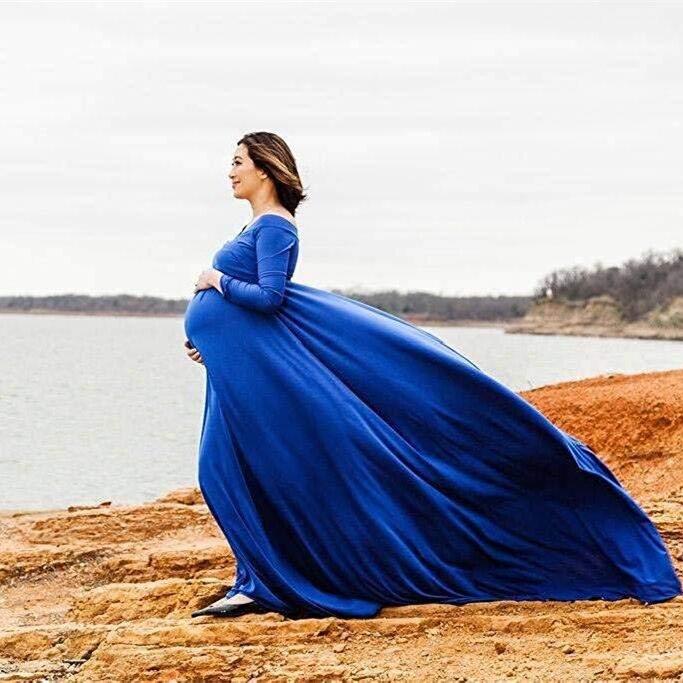 Women 2019 Maternity Dresses For Photo Shoot Long Maxi Dress Maternity Photography Props Cotton Pregnancy Dress Maternity Grown