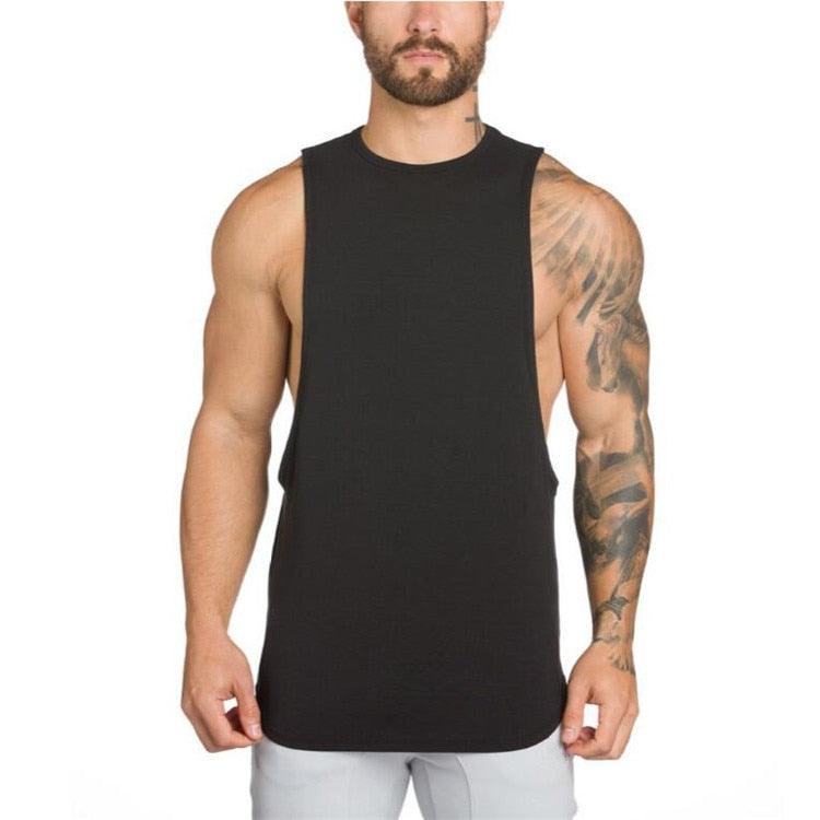 Trending Brand Gym Stringer Clothing Bodybuilding Tank Top - Men Fitness Singlet Sleeveless Shirt Solid Cotton Muscle (TM7)(1U101)(1U100)