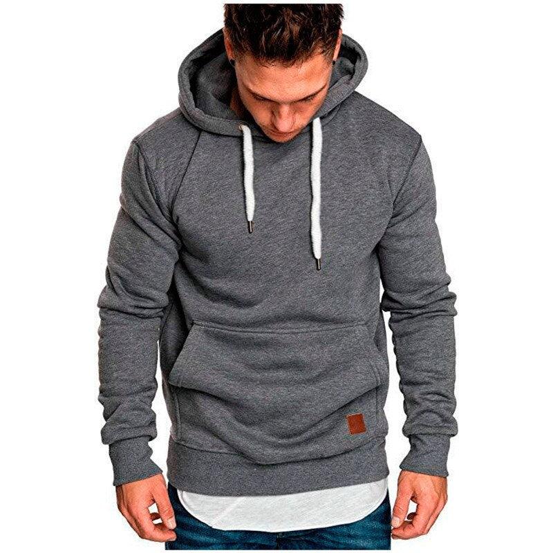 New Fashion Brand Mens Hoodies Spring Autumn Male Casual Hoodies Sweatshirts - Men's Solid Color Hoodies Sweatshirt Top (TM5)(CC1)(1U100)