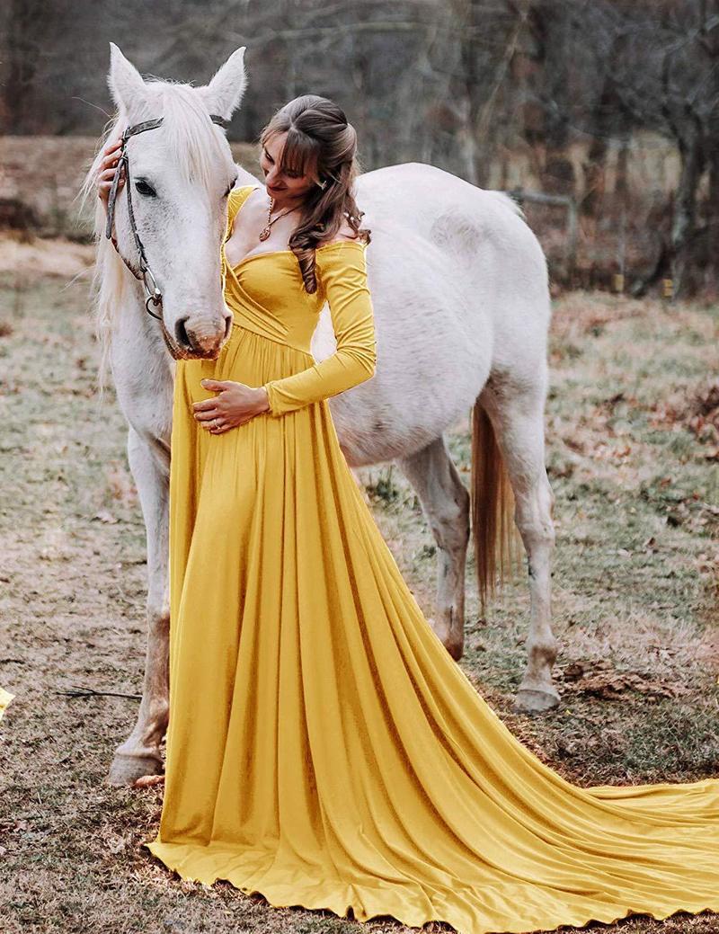 Women 2019 Maternity Dresses For Photo Shoot Long Maxi Dress Maternity Photography Props Cotton Pregnancy Dress Maternity Grown