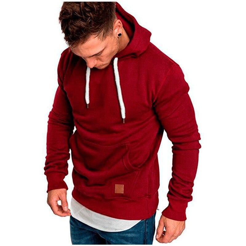 New Fashion Brand Mens Hoodies Spring Autumn Male Casual Hoodies Sweatshirts - Men's Solid Color Hoodies Sweatshirt Top (TM5)(CC1)(1U100)