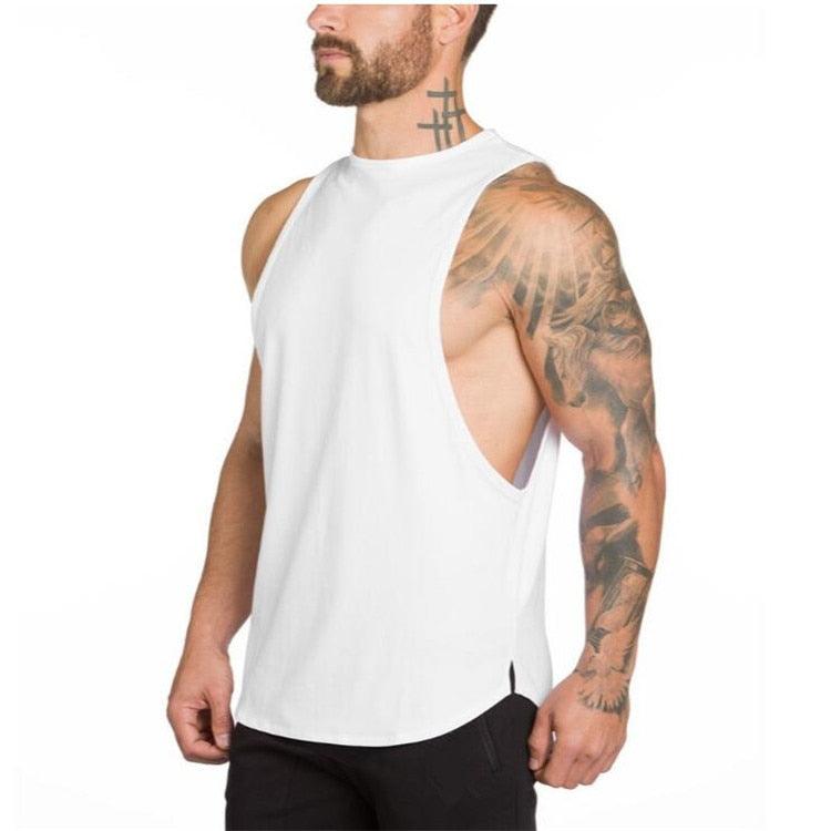Trending Brand Gym Stringer Clothing Bodybuilding Tank Top - Men Fitness Singlet Sleeveless Shirt Solid Cotton Muscle (TM7)(1U101)(1U100)