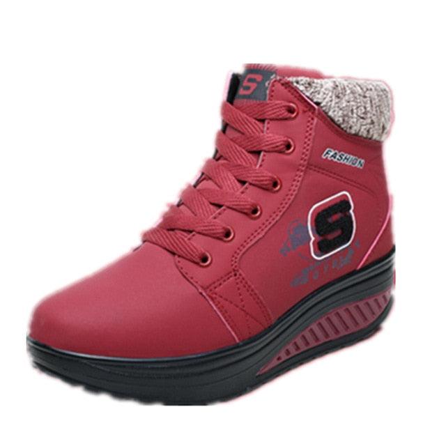 High Quality Waterproof Winter Women Boots - Warm Plush Snow Boots - Outdoor Non-slip Sneakers Fur Platform Ankle Boots (BB2)(CD)(WO4)(BB5)(F38)(3U38) - Deals DejaVu