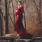 Maternity Cotton Trailing Dress Long Sleeve Pregnant Women Maxi Gown Pregnancy Baby Show Photoshoot Photography Props Clothes (Z6)(1Z1)(2Z1)(3Z1)(7Z1) - Deals DejaVu