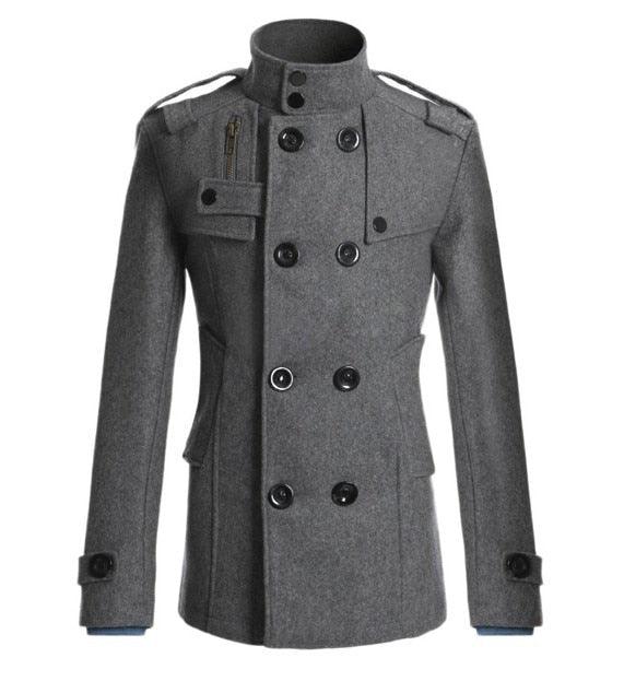 Latest Autumn British Style Long Coat - Men Double Breasted Windproof Warm Slim Trench Casual Plus Size Overcoat Jackets (D100)(TM4)(CC1) - Deals DejaVu