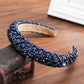 Thick Sponge Velvet Hairbands - Luxury Colored Rhinestones Wild Gorgeous Headband (1U88)