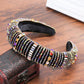Thick Sponge Velvet Hairbands - Luxury Colored Rhinestones Wild Gorgeous Headband (1U88)