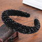 Thick Sponge Velvet Hairbands - Luxury Colored Rhinestones Wild Gorgeous Headband (1U88)