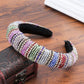 Thick Sponge Velvet Hairbands - Luxury Colored Rhinestones Wild Gorgeous Headband (1U88)