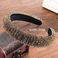 Thick Sponge Velvet Hairbands - Luxury Colored Rhinestones Wild Gorgeous Headband (1U88)