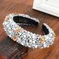 Thick Sponge Velvet Hairbands - Luxury Colored Rhinestones Wild Gorgeous Headband (1U88)