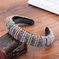 Thick Sponge Velvet Hairbands - Luxury Colored Rhinestones Wild Gorgeous Headband (1U88)