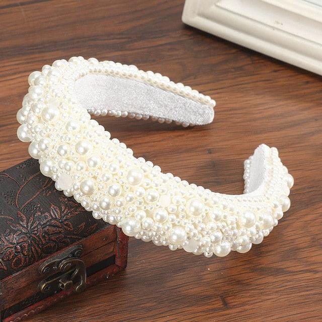 Thick Sponge Velvet Hairbands - Luxury Colored Rhinestones Wild Gorgeous Headband (1U88)