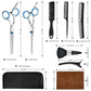 Hair Cutting Scissors Set 9 PCS Hair Cutting Scissors Thinning Shears Hair Razor Comb Clips Cape (M5)(1U86)(BD6)(1U45)