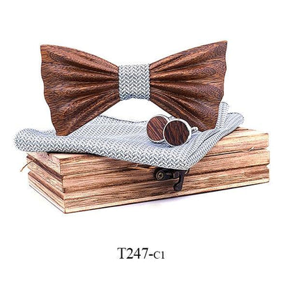 Handmade 3D Wooden Bow Ties - Men Quality Wood Bowtie (MA2)