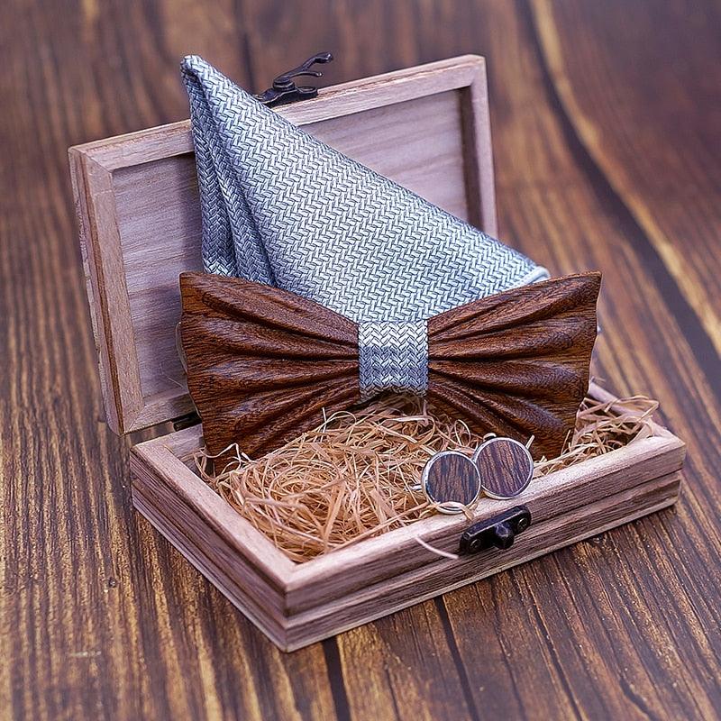 Handmade 3D Wooden Bow Ties - Men Quality Wood Bowtie (MA2)