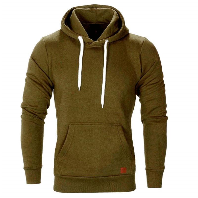 New Fashion Brand Mens Hoodies Spring Autumn Male Casual Hoodies Sweatshirts - Men's Solid Color Hoodies Sweatshirt Top (TM5)(CC1)(1U100)