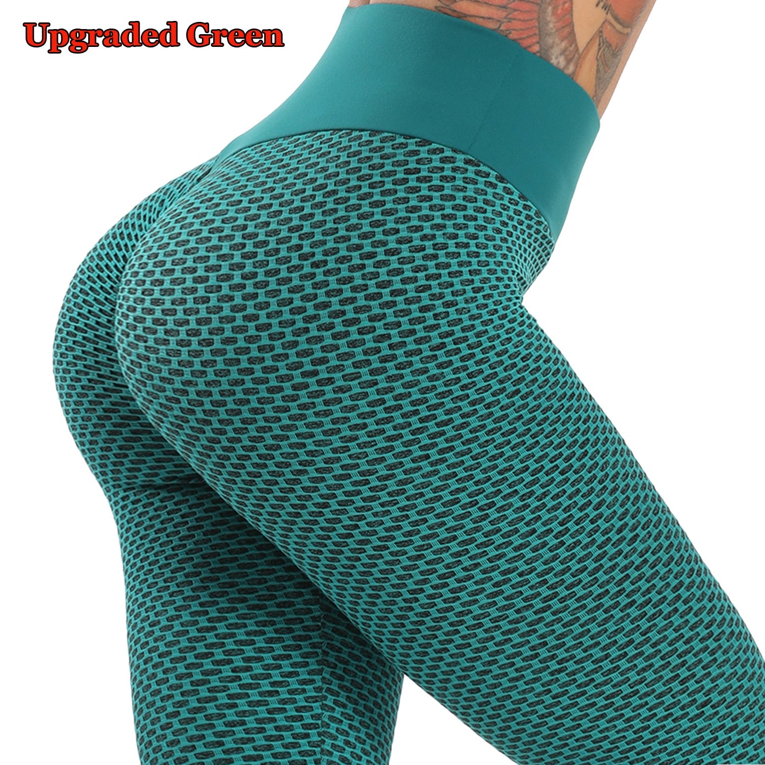 New Curves Scrunch Butt Lifting (Levanta Cola) Leggings Premium Colombian  Seamless High Waist Fabric Push Up Yoga Zumba (L/XL) Neon Green.