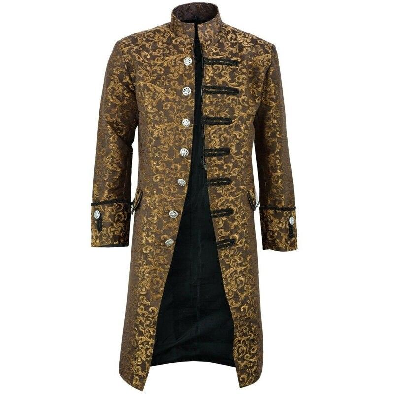 Trending Men Coat Jacquard Trench Coat - Men Vintage Medieval Gothic Mens Long Coat Halloween Cosplay Prince Trench Coats Men 5XL (D100)(TM4)(CC1) - Deals DejaVu