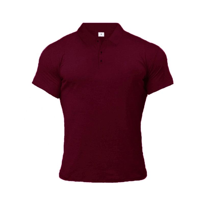 Great Muscle guys - Man Fashion Polo Shirt - Casual Fashion Plain Color Short Sleeve High Quality Slim Polo Shirt TM8)(1U8)(TM7)(1U101)(1U100