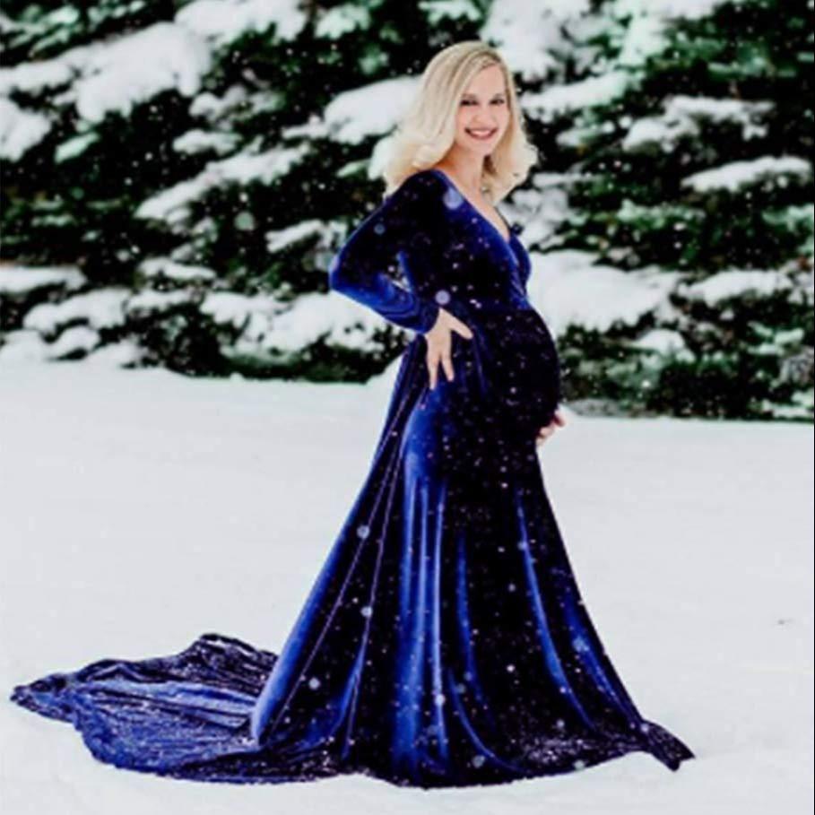 Great Winter Pregnancy Dress - Long Tail Maternity Dresses for Photo Shoot - Long Dress Gown Color Photography(1U5)(Z6)(Z8)(1Z1)(2Z1)(3Z1)(4Z1)(7Z1)