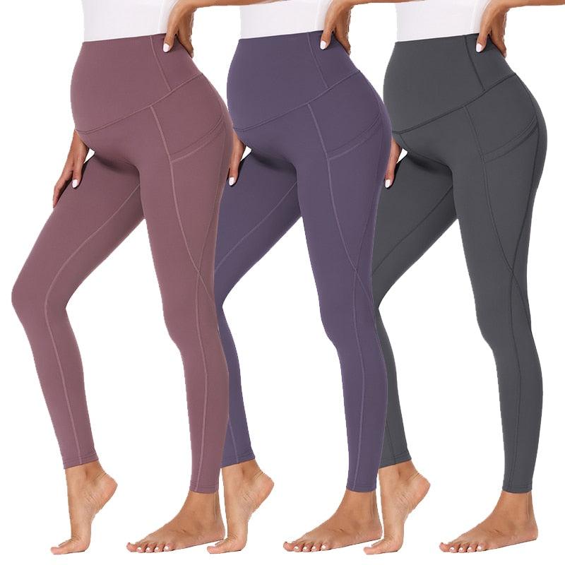 Trending Pregnancy Maternity Yoga Pants for Women - with Pockets High Waisted Workout Pants for Women Leggings (D6)(2Z7)(F6)(1U4)(7Z2) - Deals DejaVu