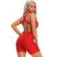 Sexy Backcross Women Bodysuit Sleeveless Textured Jumpsuit - Women One Piece Gym Sport Workout Fitness Rompers For Female Summer (2U24)(BAP)(TBL)