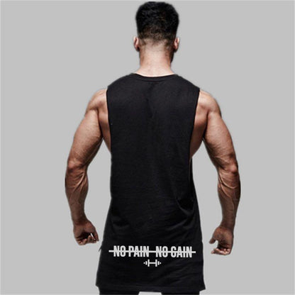 Great Muscle guys Bodybuilding Clothing - Fitness Tank Tops - Men Extend Cut Off Dropped Armholes Sports Vest Gym Workout (TM7)(1U101)(1U100)