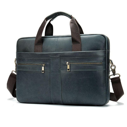 New Vintage Leather Men Bag - Genuine Leather Messenger Bag - Men Shoulder Bags Male Laptop Briefcase Bag Casual Men Handbag (3MA1)(LT4)(1U78) - Deals DejaVu