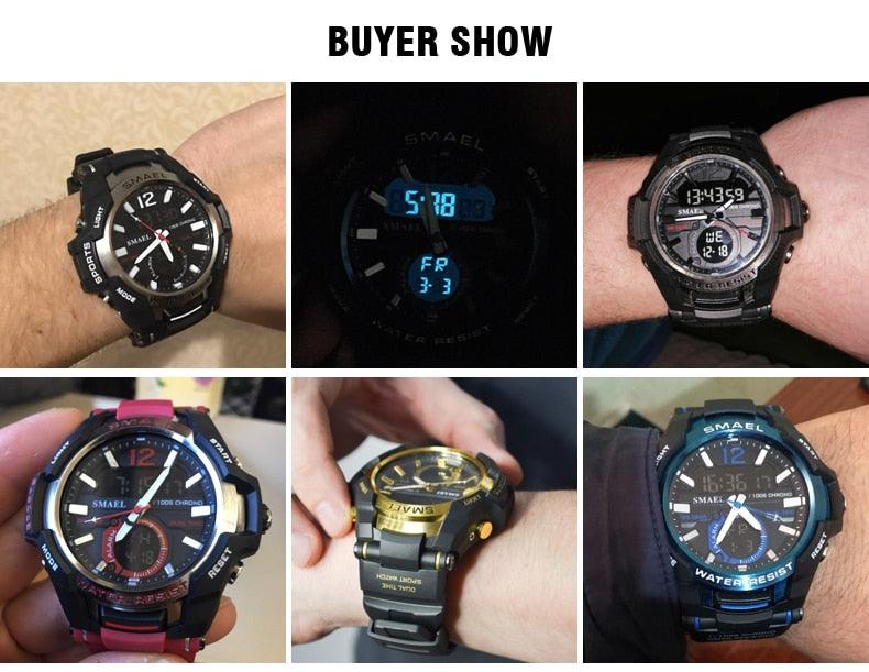 Men Watches - Sport Watch Waterproof 50M Wristwatch Relogio Masculino Militar 1805 Men's Clock (MA9)(RW)(1U84)