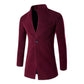 Dealsdejavu Autumn Khaki Velvet Long Coat Men Solid -Slim Windproof Warm Plus Size Office Business Overcoat (D100)(TM4)(CC1) - Deals DejaVu