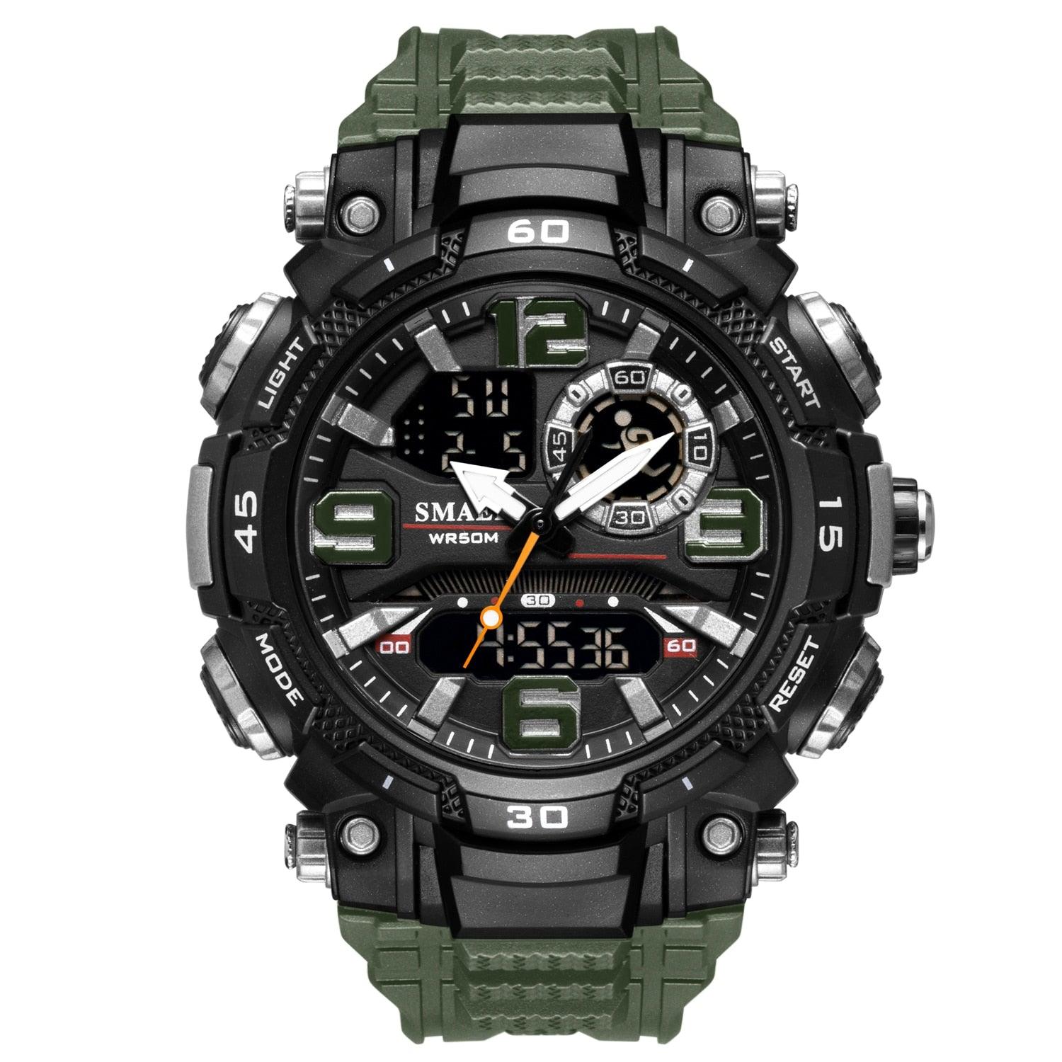 Quartz Watch For Men - Waterproof Stopwatch LED - Male Clock - Sport Watches Men relogio masculino Digital (MA9)(RW)(1U84)