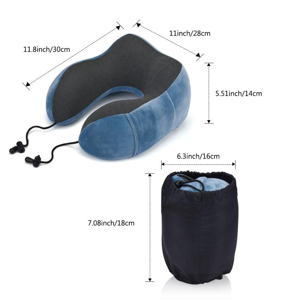 Health Care U Shaped Soft Travel Pillow - Neck Pillows For Airplane Portable Car Travel Accessories (1U105)(6LT1)