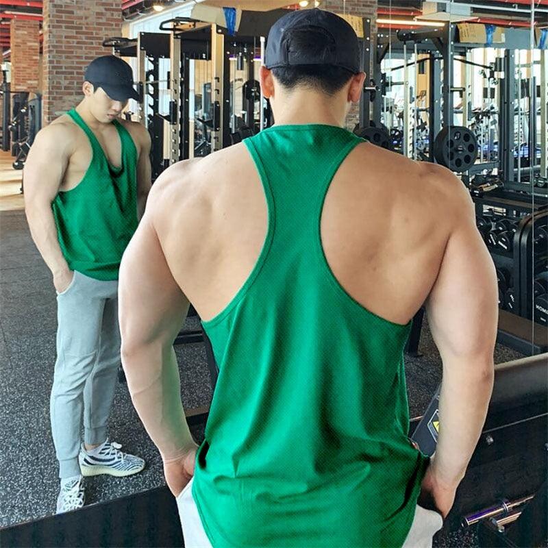 New Summer Brand Vest Mesh Gym Clothing - Mens Tank Tops Sleeveless Shirt - Bodybuilding Equipment Fitness Men's Stringer Tank Top (TM7)(1U101)(1U100)
