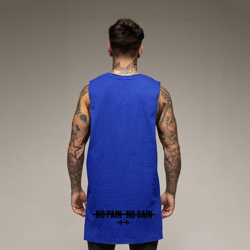 Great Muscle guys Bodybuilding Clothing - Fitness Tank Tops - Men Extend Cut Off Dropped Armholes Sports Vest Gym Workout (TM7)(1U101)(1U100)