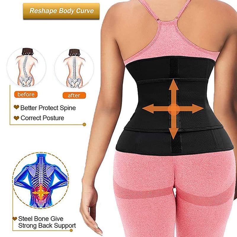 Gorgeous Sweat Shapewear - Waist Trainer Neoprene Sauna Belt For Women - Weight Loss Waist Cincher Body Shaper Tummy Control Fitness Belt (FH)(FHW1)(1U31)(1U24)