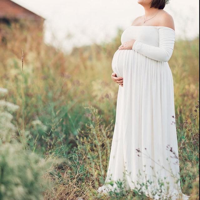 Pregnancy Dress Photo Shoot Maternity Gown - Photography Baby Shower Dress - Tulle Maternity Dress (1U5)(Z6)(Z8)(1Z1)(2Z1)(3Z1)(4Z1)(7Z1)