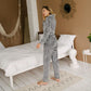 Gorgeous Velvet Warm Women's Pajamas Set - Robes And Pants - Long Sleeve Thick Home Wear Autumn Night Suit (D90)(ZP1)